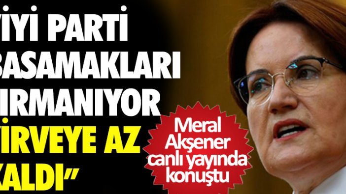Meral Akşener  gündeme dair çok önemli açıklamalar yaptı