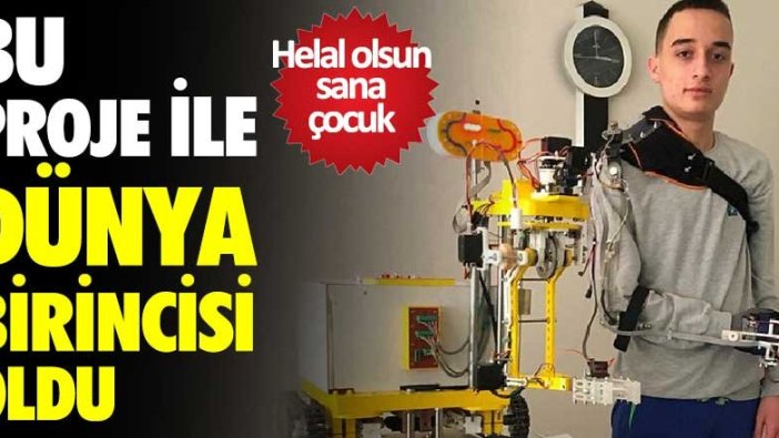 Fen Lisesi öğrencisi Artun Özsoy Mobil Kol projesi ile dünya birincisi oldu