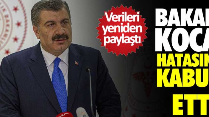 Bakan Fahrettin Koca hatasını kabul etti! Verileri yeniden paylaştı