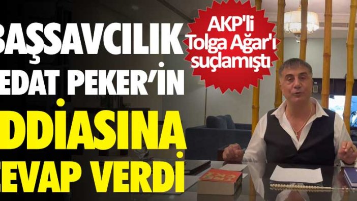 Elazığ Cumhuriyet Başsavcılığı Sedat Peker’in iddiasına cevap verdi