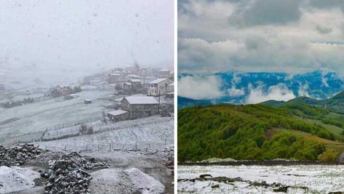 Karadeniz'de Mayıs ayında kar sürprizi