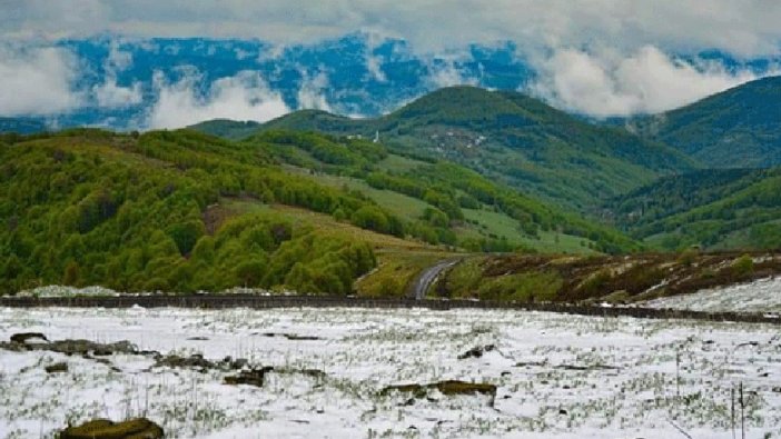 Karadeniz yaylalarında kar sürprizi