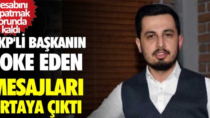 Balıkesir AKP Gençlik Kolları Başkanlığı'na atanan Mert Nazmi Vizili'nin şoke eden mesajları ortaya çıktı