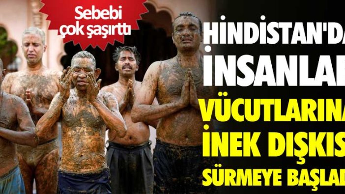 Hindistan’da halk korona virüse karşı vücutlarına inek dışkısı sürmeye başladı