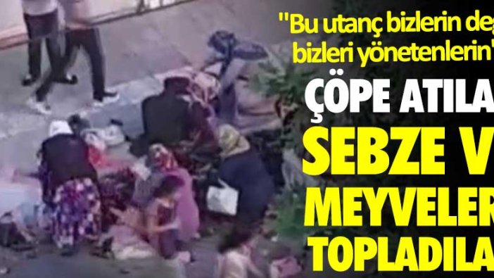 Diyarbakır'da çöpe atılan sebze ve meyveleri topladılar