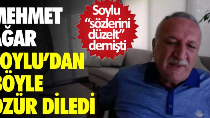 Mehmet Ağar Süleyman Soylu'dan özür diledi 