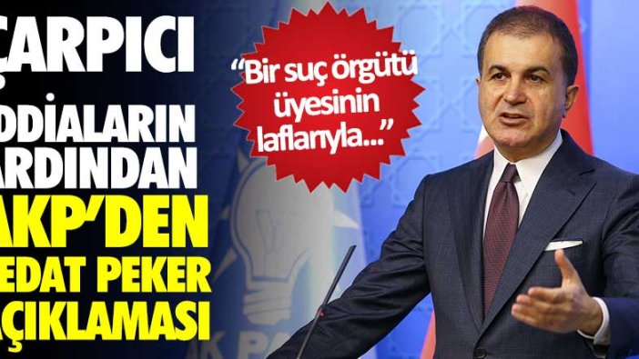 AKP'den Sedat Peker açıklaması! Bir suç örgütü üyesinin laflarıyla... 