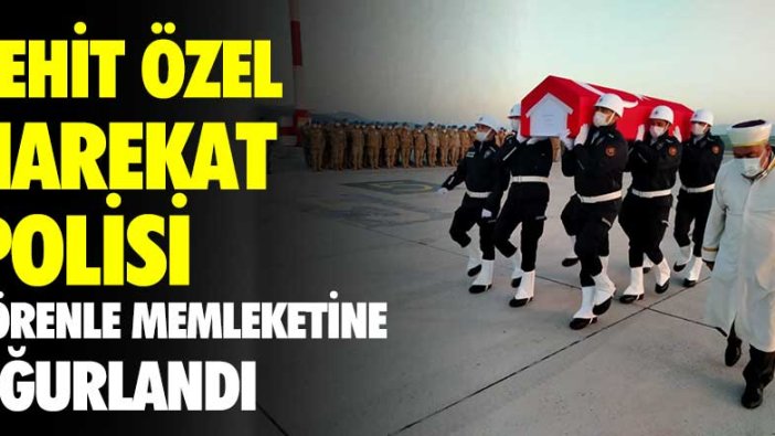 Ağrı’da şehit olan özel harekat polisi Veli Kabalay törenle memleketine uğurlandı