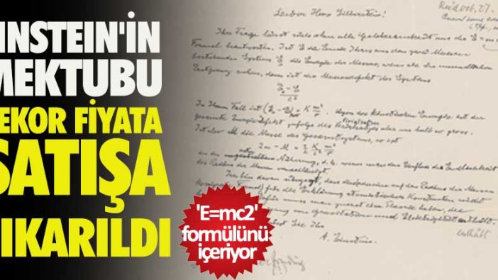 Einstein’ın mektubu 3.3 milyon TL’ye satışa çıkıyor