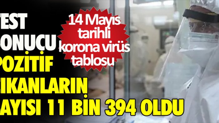 14 Mayıs korona virüs tablosu açıklandı