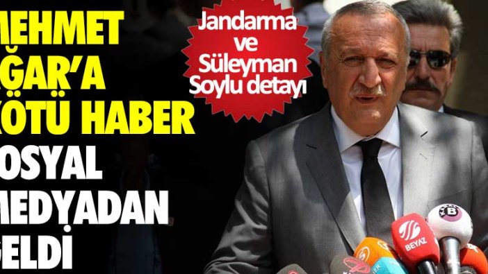 Mehmet Ağar'a kötü haber sosyal medyadan geldi! Jandarma ve Süleyman Soylu detayı...