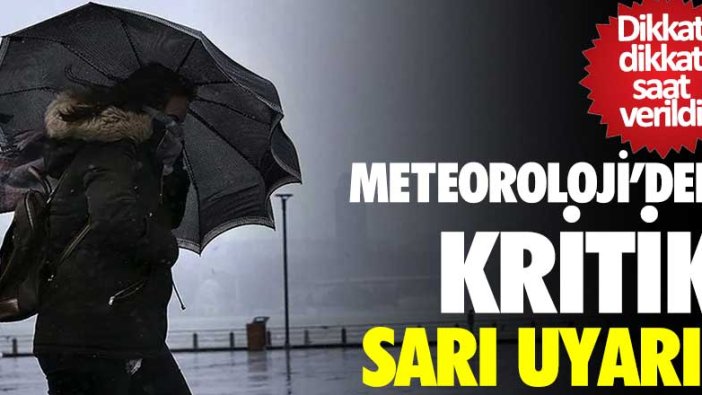 Meteoroloji'den İstanbul için sarı uyarı