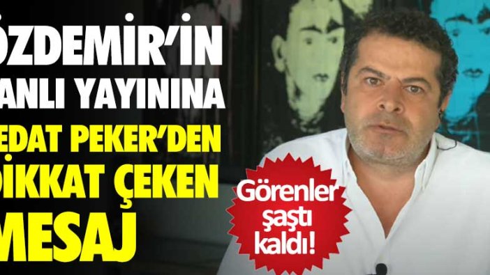 Cüneyt Özdemir'in canlı yayınına Sedat Peker'den dikkat çeken mesaj 