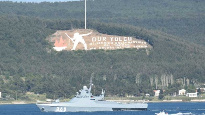 Rus savaş gemisi, Çanakkale Boğazı’ndan geçti