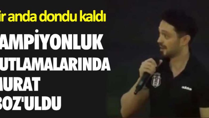 Şampiyonluk kutlamalarında Murat 'Boz'uldu! Elektrik kesilince dondu kaldı