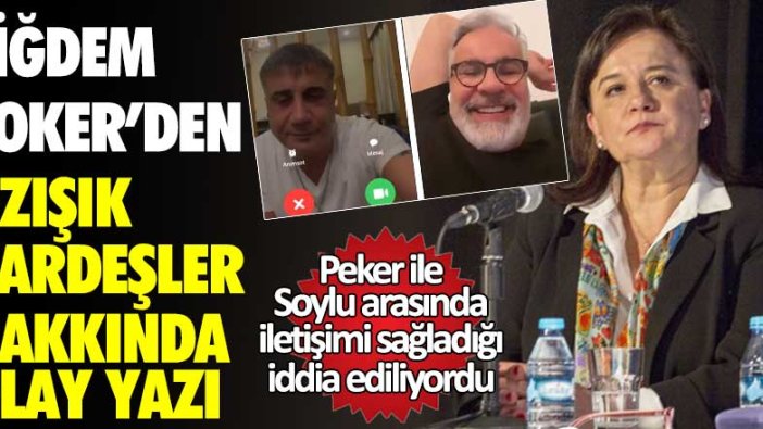 Peker ile Soylu arasında iletişimi sağladığı iddia ediliyordu! Çiğdem Toker'den Özışık kardeşler hakkında olay yazı