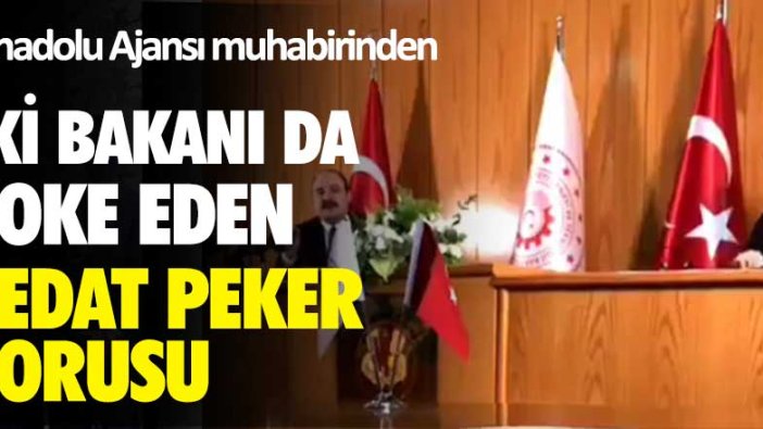 Anadolu Ajansı muhabirinden İki bakanı da şoke eden Sedat Peker sorusu