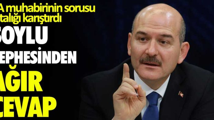 AA muhabirinin sorusu ortalığı karıştırdı: Süleyman Soylu cephesinden ağır cevap