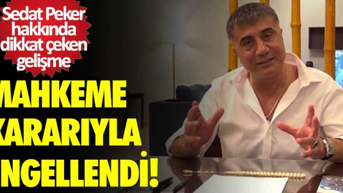 Mahkeme kararıyla Sedat Peker'in internet sitesine erişim engeli!