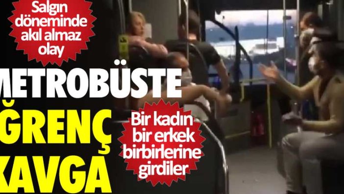 Metrobüste tartışıp birbirlerinin yüzüne tükürdüler