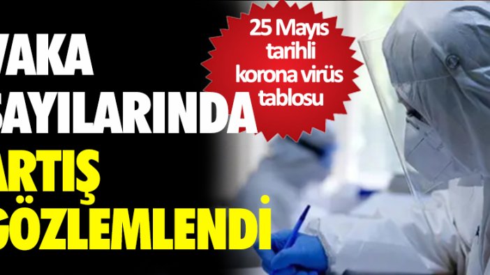 25 Mayıs tarihli korona virüs tablosu açıklandı