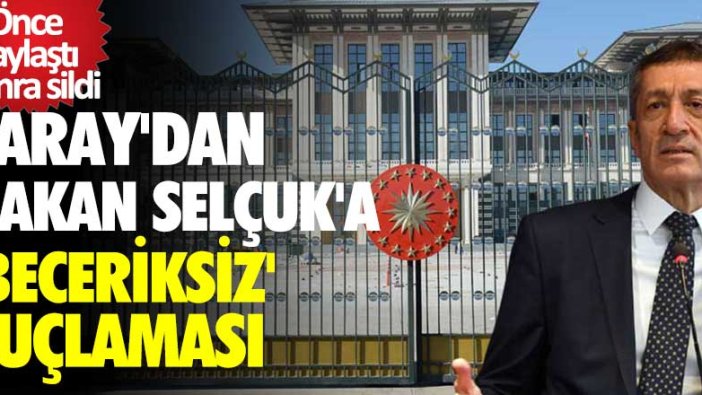 Saray, Bakan Ziya Selçuk'u beceriksizlikle suçladı