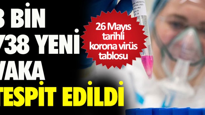 26 Mayıs tarihli korona virüs tablosu açıklandı