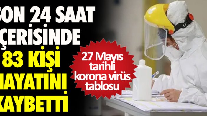 27 Mayıs tarihli korona virüs tablosu açıklandı