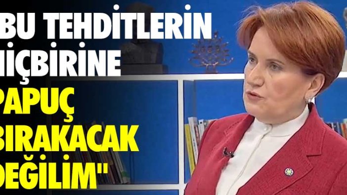 Meral Akşener: Bu tehditlerin hiçbirine papuç bırakacak değilim