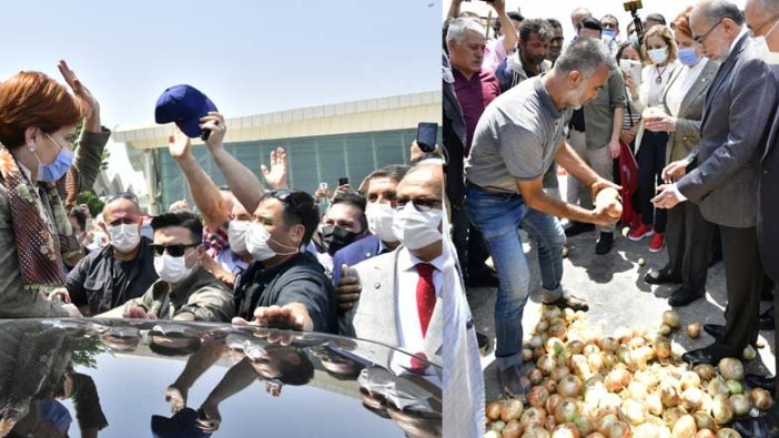 Soğan döküp yolunu kestiler... Hataylı çiftçiler Meral Akşener'e böyle dert yandı