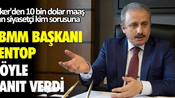 Sedat Peker'den 10 bin dolar maaş alan siyasetçi kim sorusuna TBMM Başkanı Şentop böyle yanıt verdi