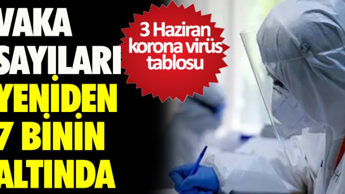 3 Haziran tarihli korona virüs tablosu açıklandı