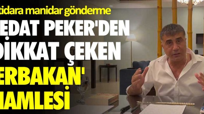 Sedat Peker'den dikkat çeken Erbakan hamlesi