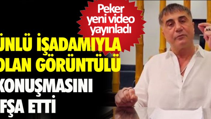 Peker ünlü işadamıyla olan görüntülü konuşmasını ifşa etti