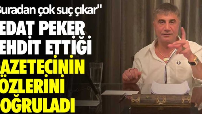 Sedat Peker tehdit ettiği gazetecinin sözlerini doğruladı: Buradan çok suç çıkar