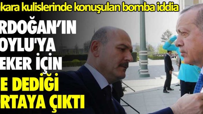 Ankara kulislerinde konuşulan bomba iddia! Erdoğan'ın Soylu'ya, Peker için ne dediği ortaya çıktı