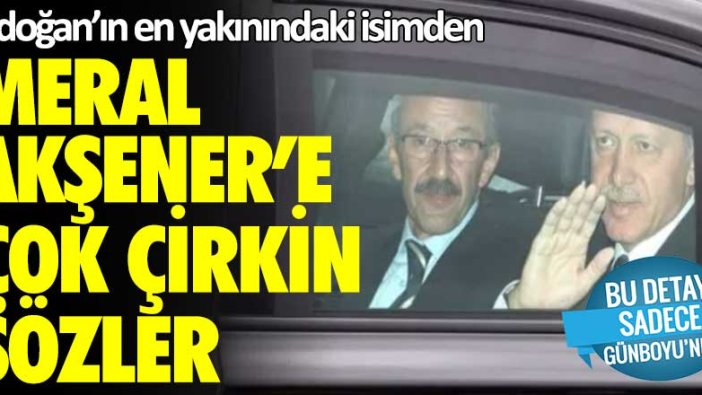 Erdoğan'ın en yakınındaki isimden İYİ Parti lideri Meral Akşener'e çirkin sözler