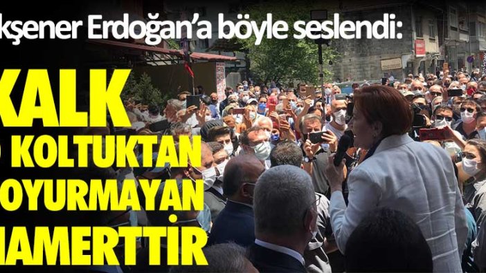 Akşener Erdoğan'a böyle seslendi: Kalk o koltuktan, doyurmayan namerttir