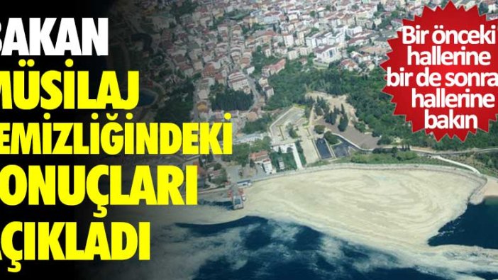 Bakan müsilaj temizliğindeki sonuçları açıkladı! Bir önceki hallerine bir de sonraki hallerine bakın