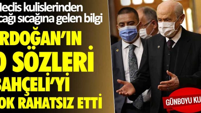Kulislerden sıcağı sıcağına gelen bilgi... Erdoğan'ın o sözleri Devlet Bahçeli'yi çok rahatsız etti