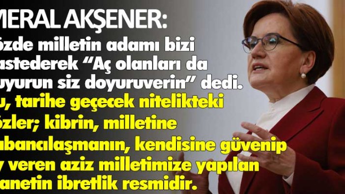 Meral Akşener: Kendisine güvenip, oy veren, aziz milletimize yapılan ihanetin, ibretlik resmidir