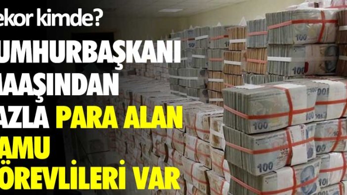 Rekor kimde? Cumhurbaşkanı maaşından fazla maaş alan kamu görevlileri var