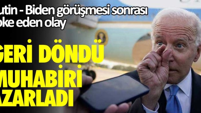 Putin - Biden görüşmesi sonrası şoke eden olay! Geri döndü muhabiri azarladı