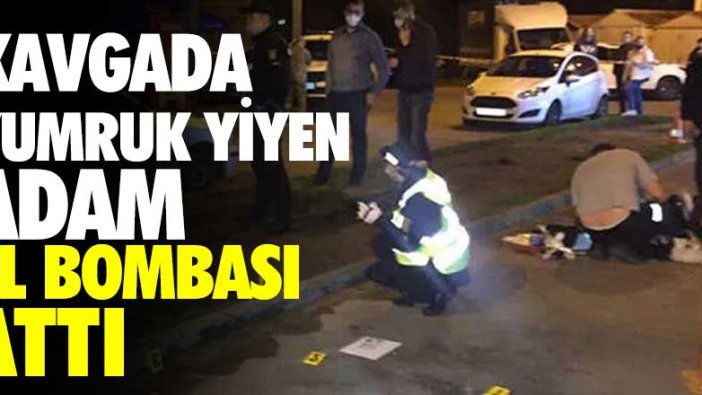 Kavgada yumruk yiyen adam el bombası attı