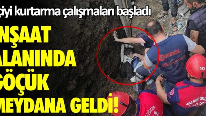 Zonguldak'ta inşaat alanında göçük!