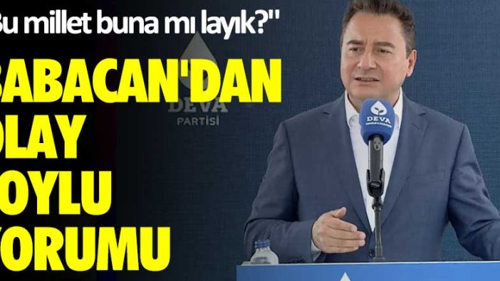 Ali Babacan'dan olay Süleyman Soylu yorumu