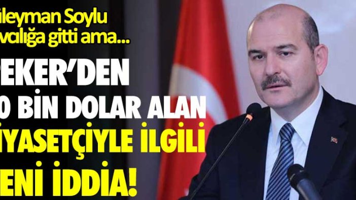 Sedat Peker'den 10 bin dolar alan siyasetçiyle ilgili yeni iddia! Süleyman Soylu savcılığa gitti ama...