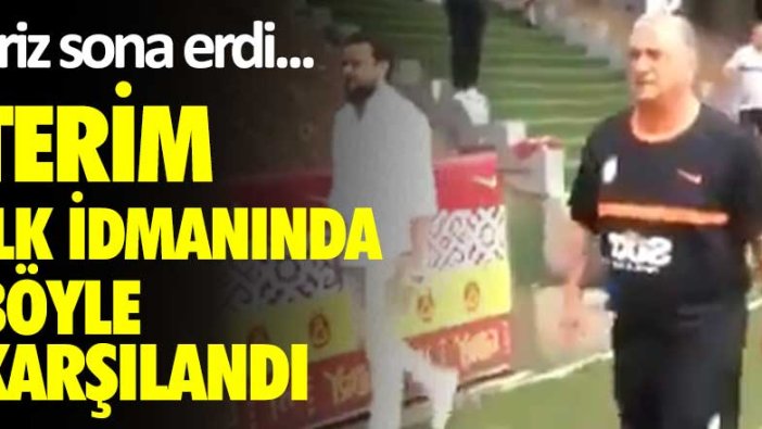 Kriz sona erdi... Fatih Terim ilk idmanında böyle karşılandı