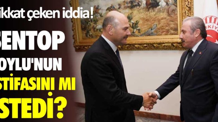 Dikkat çeken iddia! Şentop Soylu'nun istifasını mı istedi?