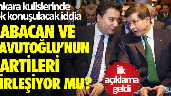 Ankara kulislerinde konuşulacak iddia!  Babacan ve Davutoğlu’nun partileri birleşiyor mu?